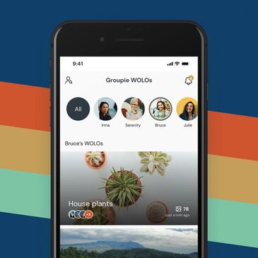 A mockup of WOLO: We only live once, a new distraction free social media and photo sharing app