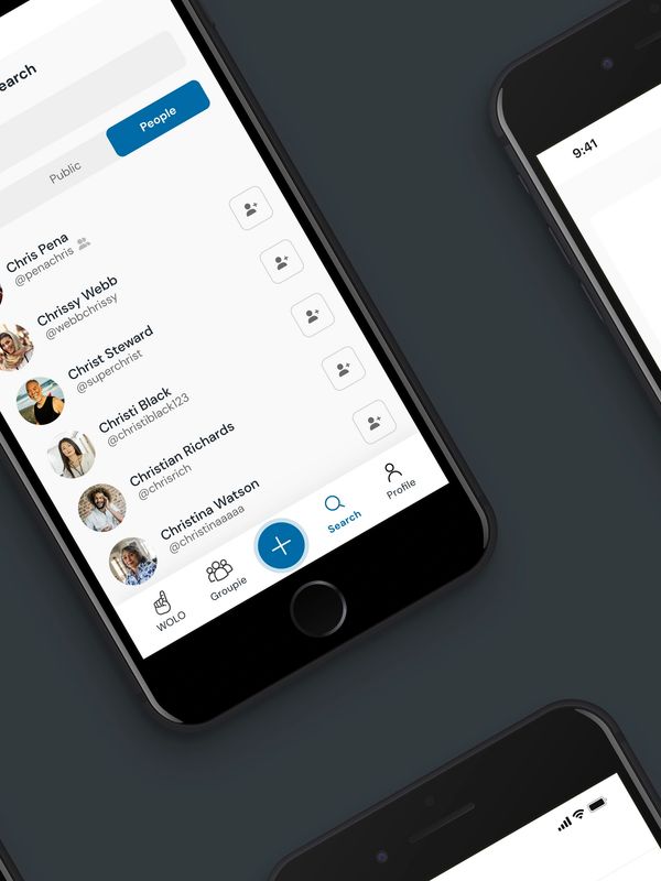 A mockup of WOLO: We only live once, a new distraction free social media and photo sharing app
