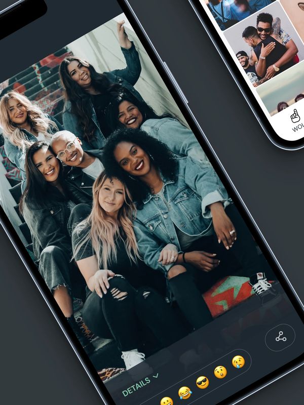 A mockup of WOLO: We only live once, a new distraction free social media and photo sharing app