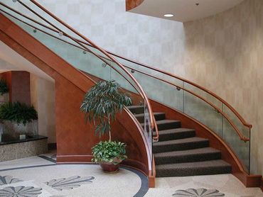 A clean and disinfected staircase done by the professional cleaning company.