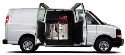 Truck-Mounted Carpet Cleaning System penetrates deep removing stains, bacteria, and allergens.
