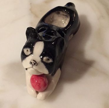 Baxter with red ball, 2015