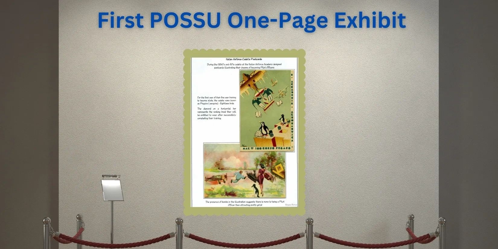 First POSSU One-Page Exhibit

Maggie Bence