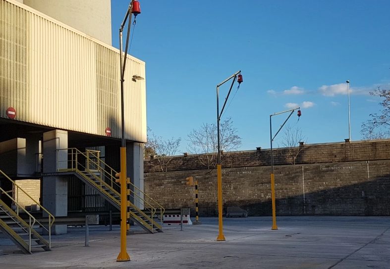 Alsina Alsipercha & Alupercha with Reduced Space Post, overhead anchor point, fall protection