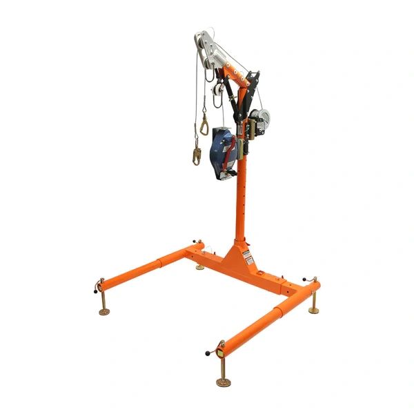Confined Space Davit system with winch and SRL-R, rescue winch, confined space equipment