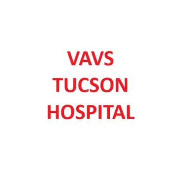 Red text reading 'VAVS TUCSON HOSPITAL' on a white background.
