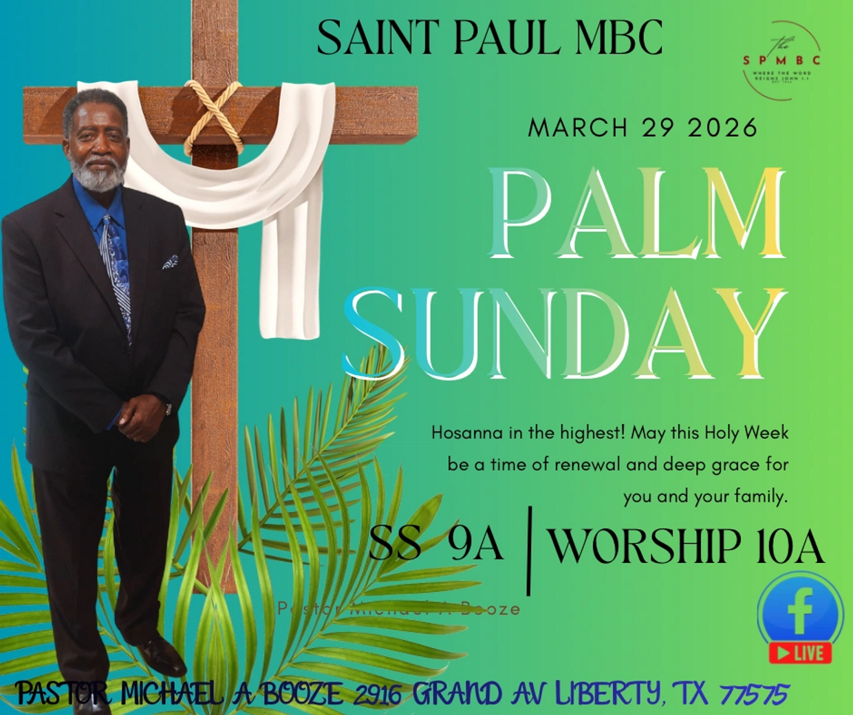 Join Us as we celebrate Palm Sunday