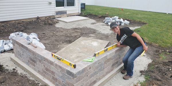 Quality over quantity!  Concrete footers to ensure a stable seating wall