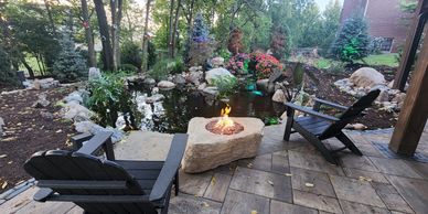 Oasis, Retreat, Staycation, pond, patio, fire