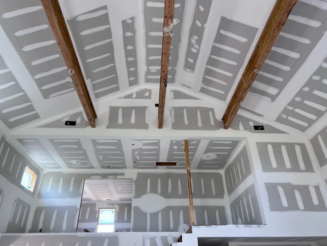cathedral ceiling drywall installation by Elite Contractor Services LLC