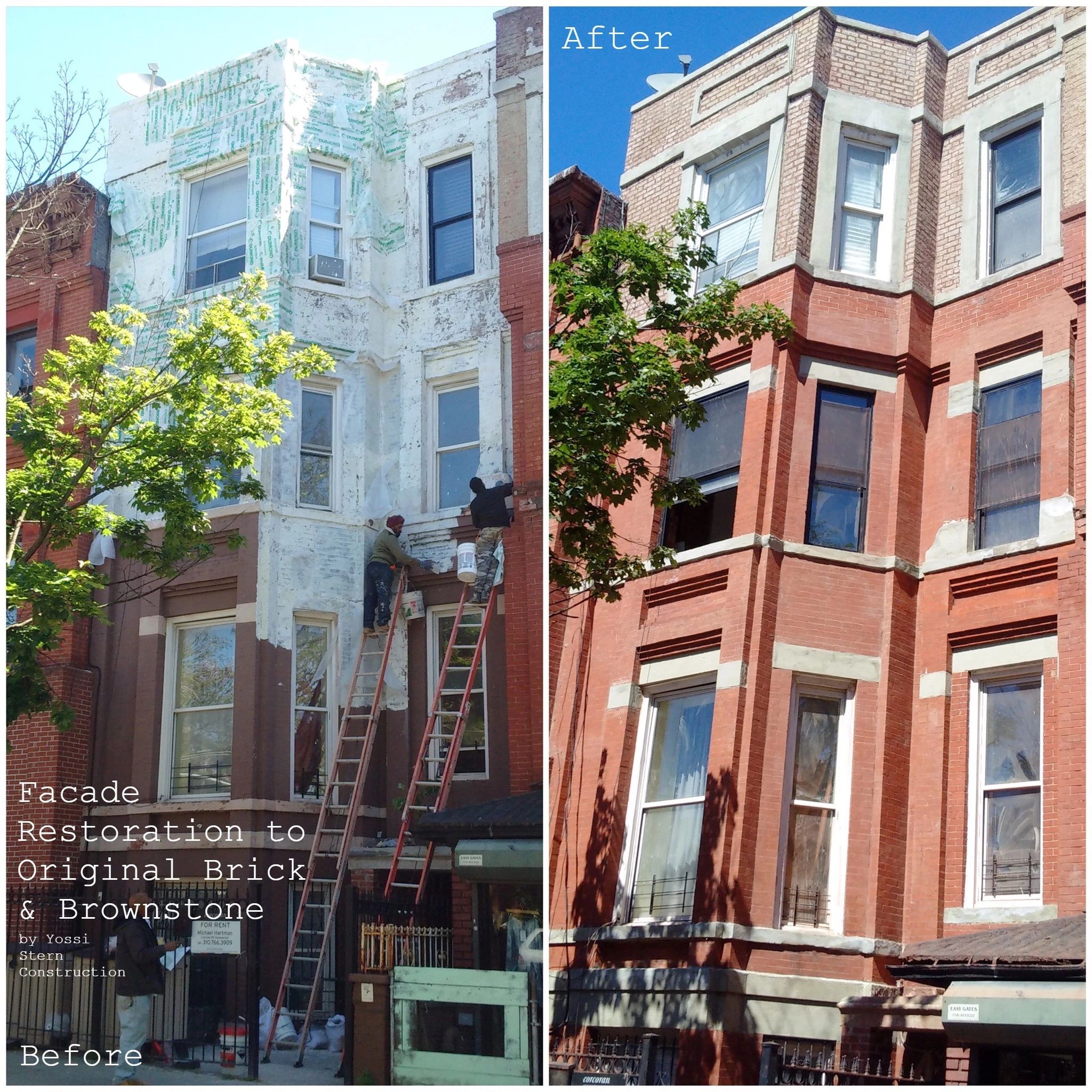 Facade Restoration to Original Brick & Brownstone