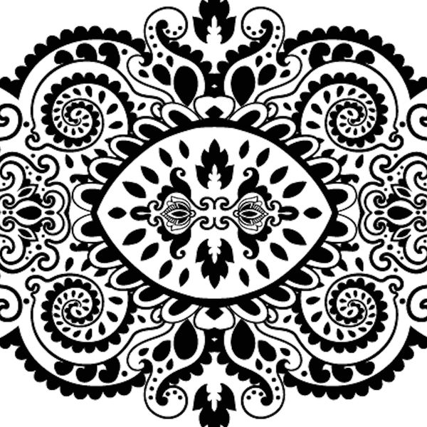 Black and white illustration representing the mind's eye