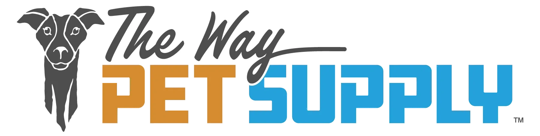 The Way Pet Supply – neighborhood pet store logo featuring our whippet Romeo