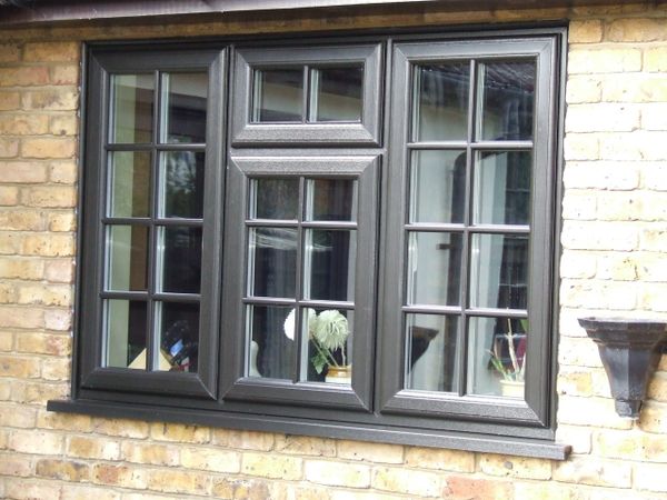 Grey uPVC Windows Kommerling