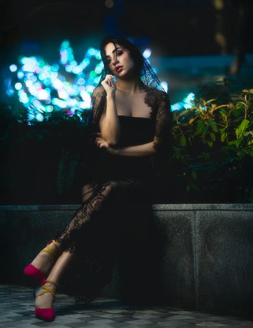 photograph of a woman in the city of Vancouver