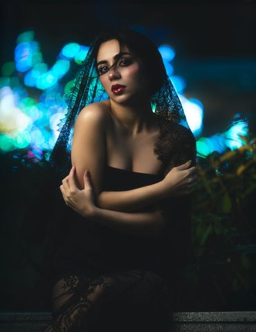 A portrait of a woman in the city of Vancouver