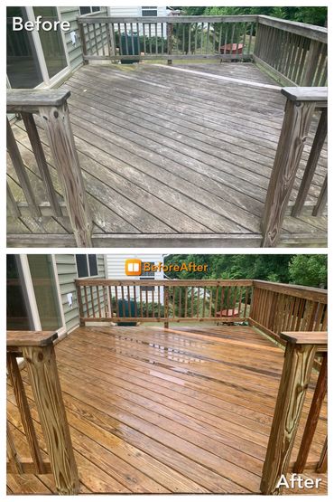 Deck pressure washing