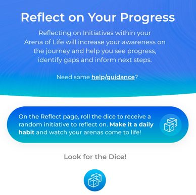 Reflect menu showing the dice feature for making reflections