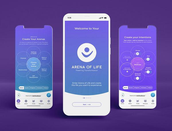 Arena of Life App Screens