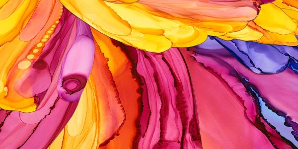 Vibrant abstract artwork with flowing colors.