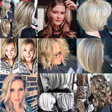 Blonde hair, Short hair, Waves