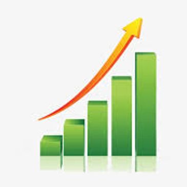 Graph with upward arrow showing profits.  ATM907 is best ATM service across Alaska.