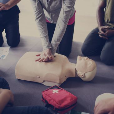 CPR First Aid Training Concept
