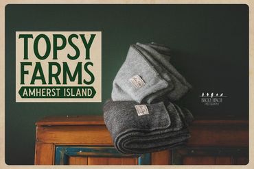 Topsy Farms live edge blankets Amherst island business photography Kingston Napanee belleville