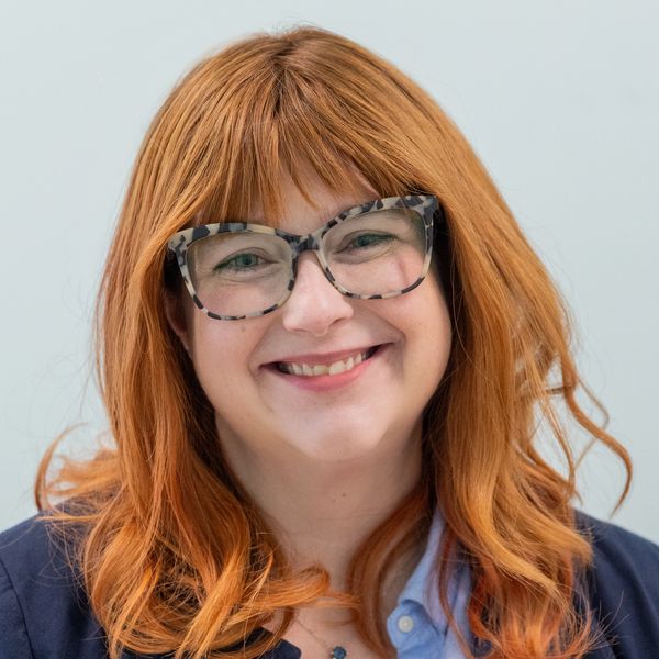 Portrait of a woman with red hair