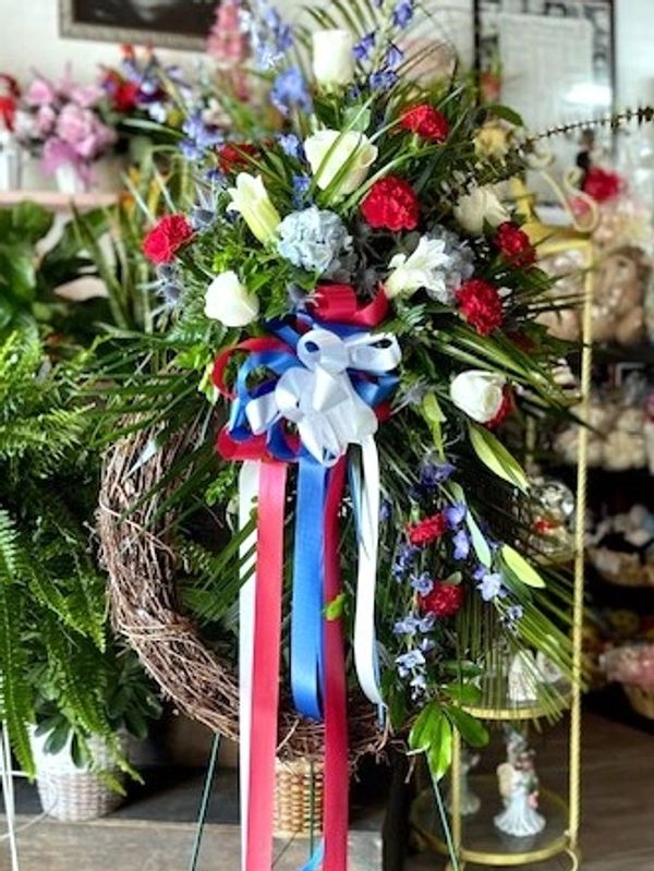Red, white & blue wreath