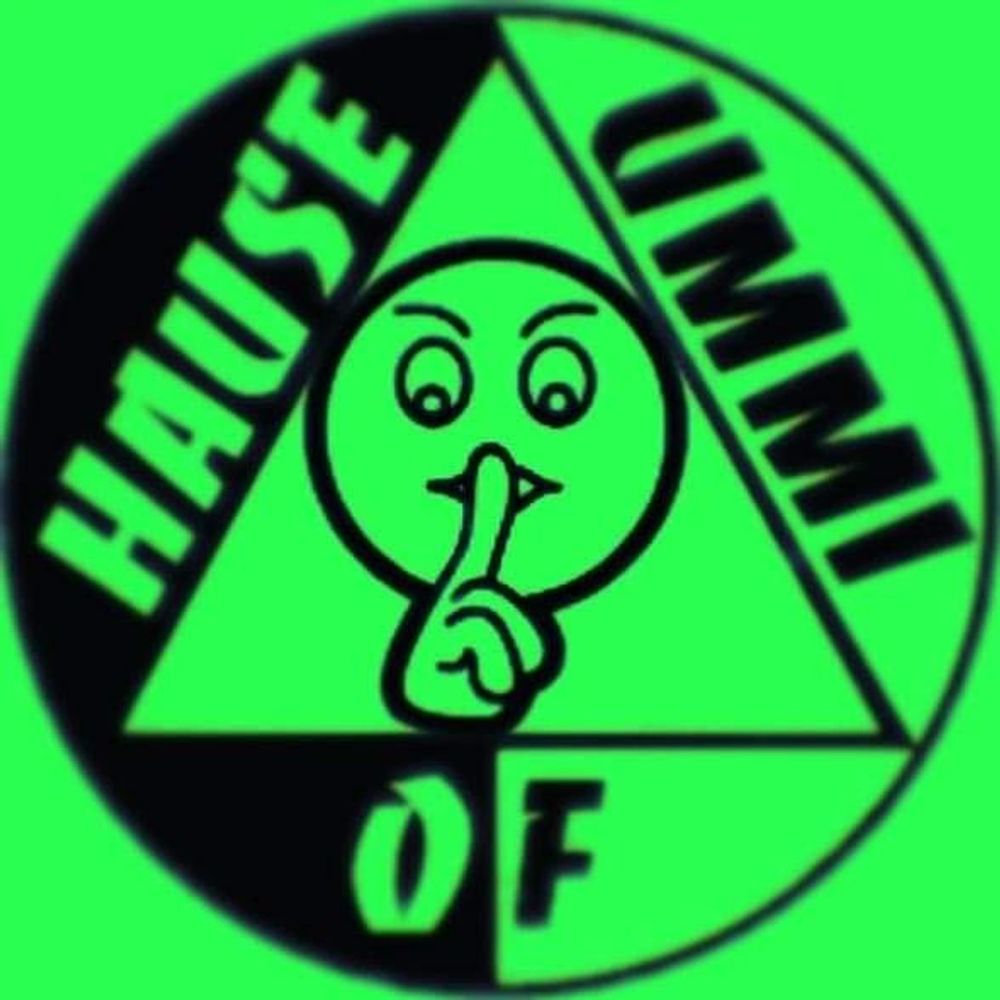 Green and black logo with a shushing face and text "House of Ummi".
