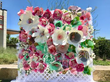 paper flower photo op