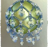 beaded christmas ball ornament tutorial