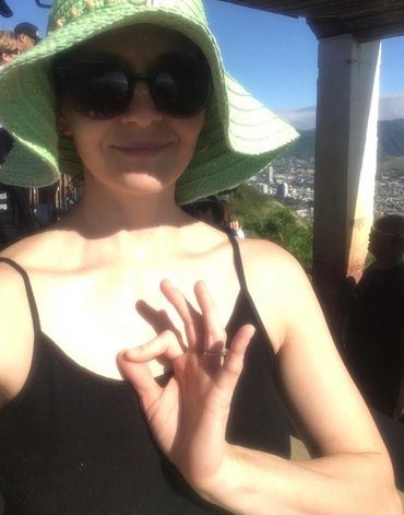 A woman taking selfie