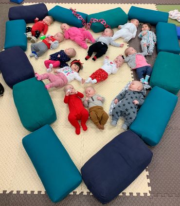 Babies at mom and baby yoga