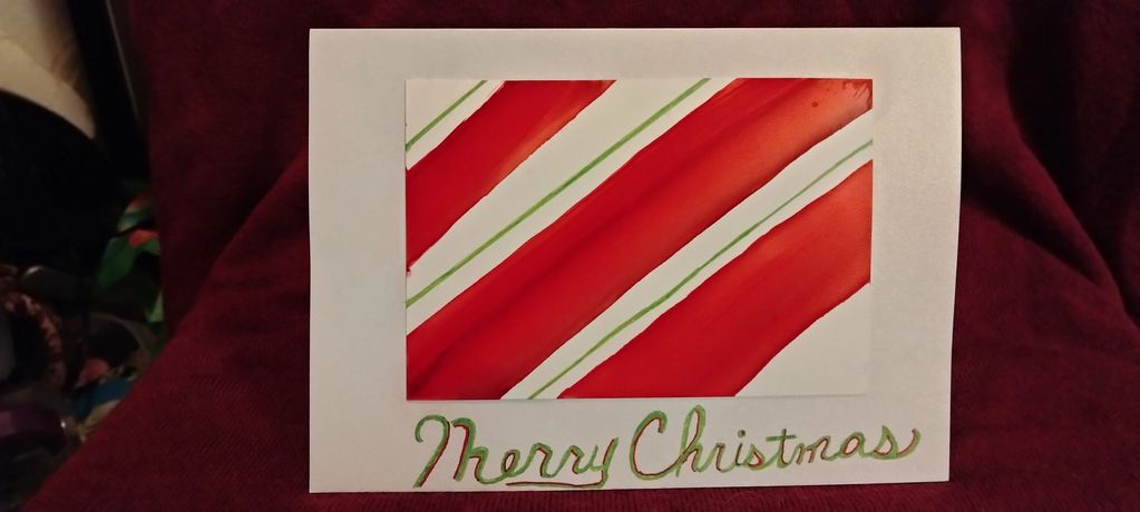 Our candy cane inspired Christmas Card