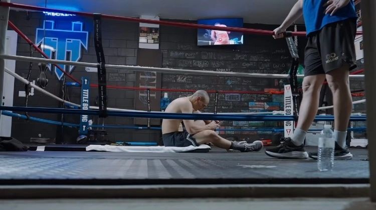 Australian Tim Tszyu after training at TH Boxing.