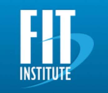 Logo of FIT Institute on blue background.