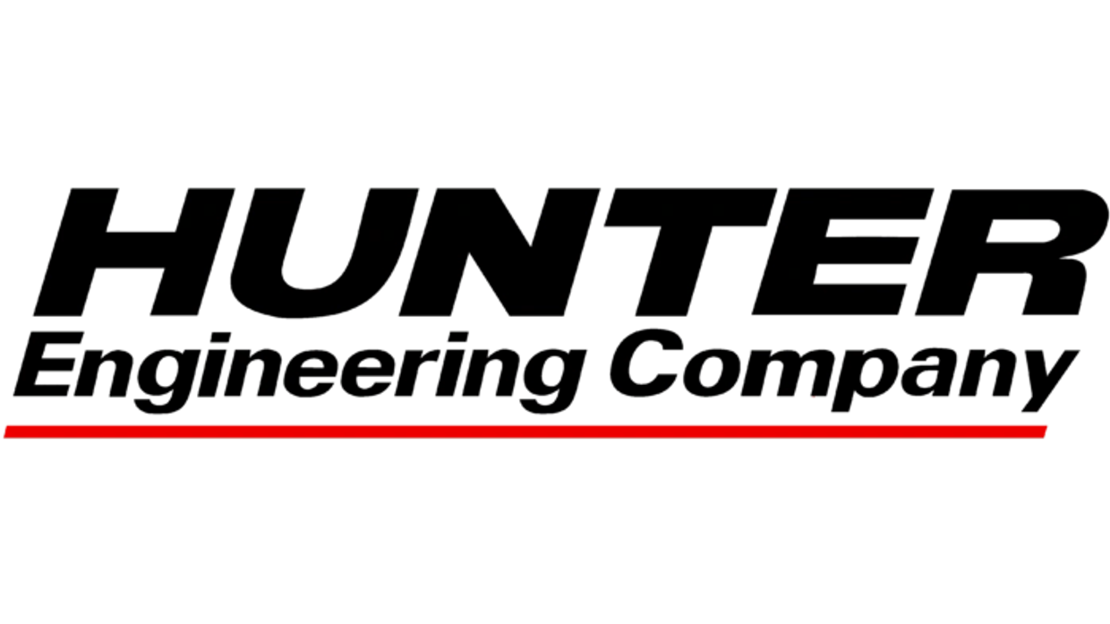 Logo of Hunter Engineering Company with red underline.