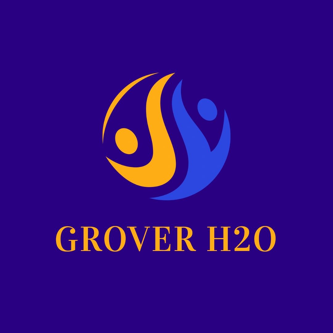 Logo with stylized people and the words GROVER H2O