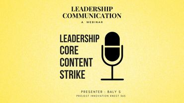 Project Innovation Knect 365, webinar on leadership  content strike