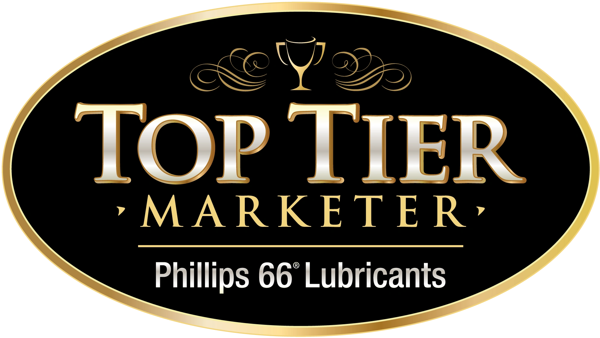 Badge reading: Top Tier Marketer,
Philips 66 Lubricants