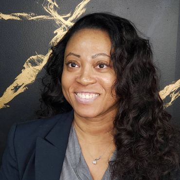 Natural black hair curls