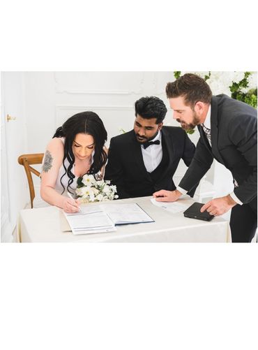 legal wedding signing
