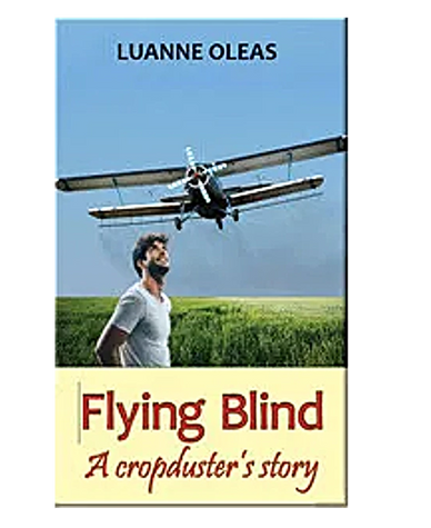 Book cover showing a man with a cropduster plane flying low behind him.