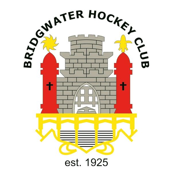 Logo of Bridgewater Hockey Club featuring a castle and red towers.