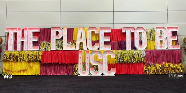 Usc backdrop usc marquee letters fringe backdrop