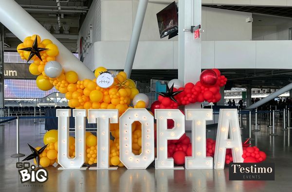 concert decoration balloons marquee letters sofi stadium decoration light up letters