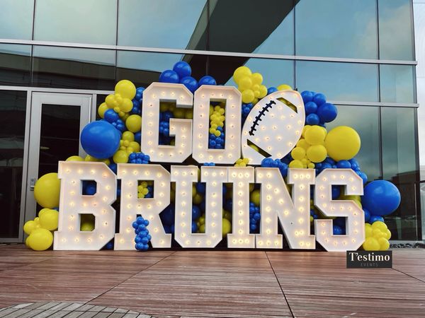 ucla backdrop ucla marquee letters light up letters