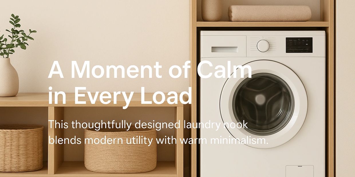 A Moment of Calm in Every Load
This thoughtfully designed laundry nook blends modern utility with w